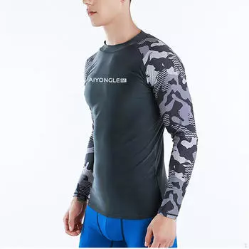 Мужская рубашка для плавания, пляжная, удобная, защита от солнца, быстросохнущая, мягкая, для серфинга M