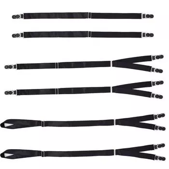 Мужская рубашка европейского и американского образца с нескользящей нейлоновой застежкой для подвязки ног — уже в продаже! 2.0CM I-type garter чёрный