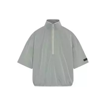 Мужская рубашка Fear of God Essentials с воротником-стойкой на половинной молнии и топы, серая 186SP244055F S