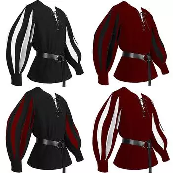 Мужская рубашка Готическая темная контрастная винтажная рубашка L чёрный