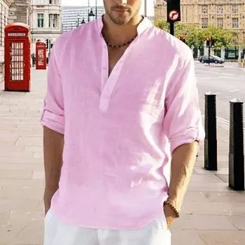 Мужская рубашка, классическая 3D резка, антипиллинг, повседневная рубашка, мужской повседневный свободный пуловер, топ, пуловер, верхняя мужская одежда M чёрный