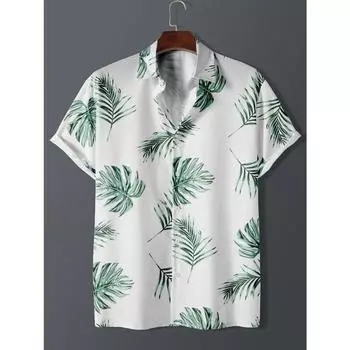Мужская рубашка Manfinity Dauomo с тропическим принтом S