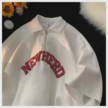 Мужская рубашка-поло 2023 года в стиле ретро с коротким рукавом Large зелёный