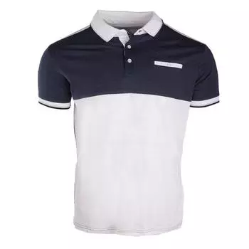 Мужская рубашка-поло двухцветная BLAGGIO S белый