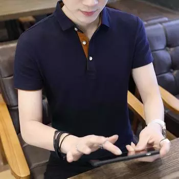 Мужская рубашка поло из цельного хлопка с коротким рукавом, тонкие дышащие рубашки поло размера плюс 4xl XXXXL