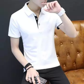 Мужская рубашка поло из чистого хлопка, повседневная облегающая футболка с короткими рукавами, нижняя часть верха для мужчин XXXXL