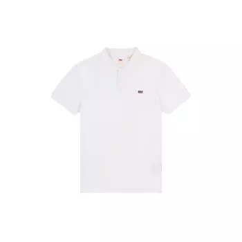Мужская рубашка поло из хлопка с вышивкой Levis Белая 35883-0003
