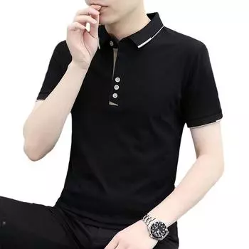 Мужская рубашка-поло. Мужская футболка с короткими рукавами. Удобный и дышащий повседневный топ из чистого хлопка. XXXXL