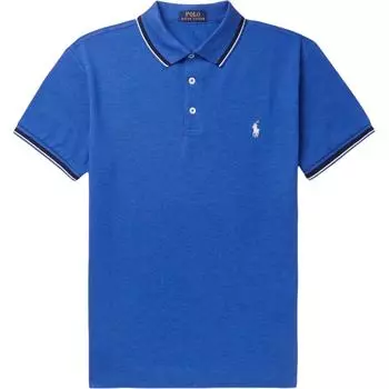 Мужская рубашка поло Polo Ralph Lauren с вышитым логотипом пони, синяя 710782636-004 XS