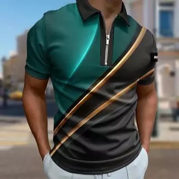 Мужская рубашка поло повседневная на молнии с коротким рукавом модная повседневная на молнии лето весна стандартный крой с принтом Человека-паука 3D принт рубашка XS чёрный