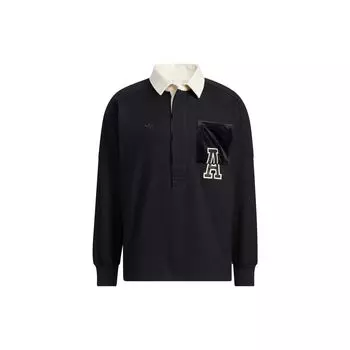 Мужская рубашка поло с длинным рукавом Adidas Originals Trefoil Anti-University, черные HY7235 XS