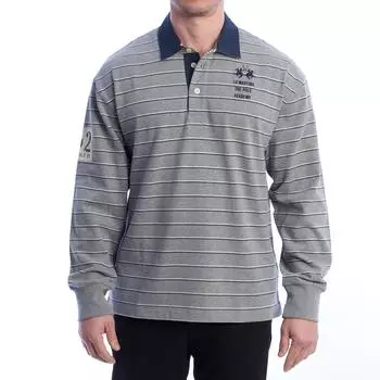 Мужская рубашка поло с длинным рукавом Comfort Fit UMP304-JS336 L серый