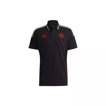Мужская рубашка поло с коротким рукавом Adidas Manchester United, черная GR9578 XS