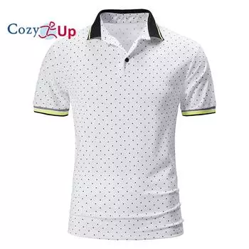 Мужская рубашка-поло с коротким рукавом Cozy Up, мягкая с принтом по всей поверхности
