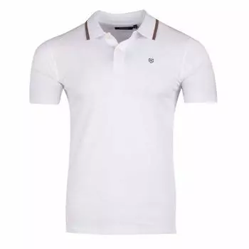 Мужская рубашка-поло с короткими рукавами из 100% хлопка JACK AND JONES S зеленый пастельный