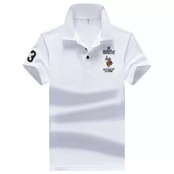 Мужская рубашка-поло с короткими рукавами, весенне-летняя рубашка с отворотом и половиной рукавов L