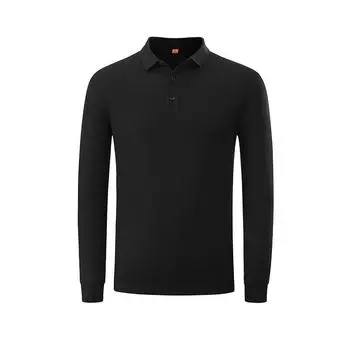 Мужская рубашка поло с лацканами и низом, весна и осень, однотонный хлопок S белый