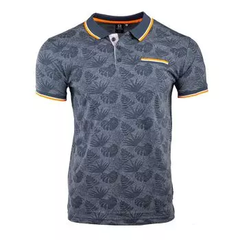 Мужская рубашка-поло с тропическим принтом BLAGGIO S хаки