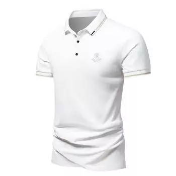 Мужская рубашка-поло в европейском и американском стиле, футболка с короткими рукавами, мужская летняя рубашка с лацканами, рубашка с половиной рукавов XXXXL