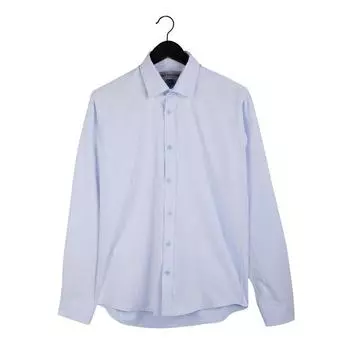 Мужская рубашка приталенного кроя из хлопка в клетку BEST MOUNTAIN M бледно-синий