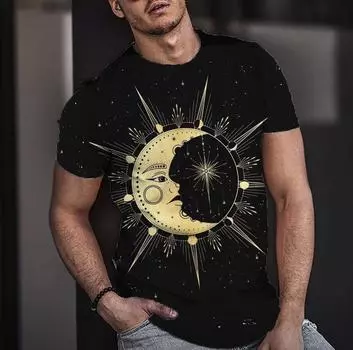 Мужская рубашка с 3D принтом, топы с короткими рукавами, летняя уличная модная индивидуальная футболка для мужчин, повседневные футболки, одежда большого размера XS