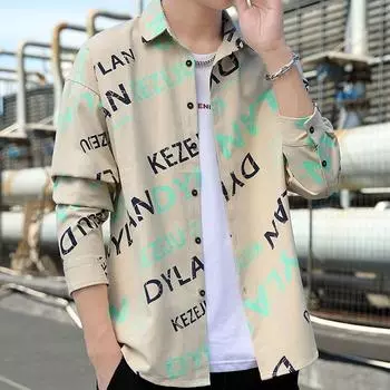 Мужская рубашка с длинным рукавом для активного отдыха, легкая, быстросохнущая, в стиле хип-хоп, повседневная, спортивная рубашка для кемпинга M зелёный