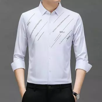 Мужская рубашка с длинным рукавом, осенняя новая корейская модная рубашка, повседневное пальто для мужчин, топ-джокер для мужчин M