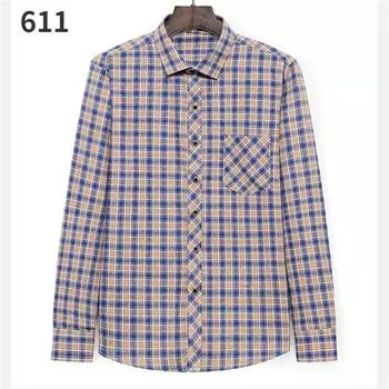 Мужская рубашка с длинным рукавом в клетку, модная повседневная рубашка, мужские корейские весенне-осенние матовые универсальные клетчатые рубашки 38