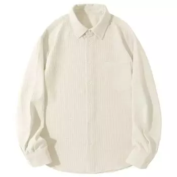 Мужская рубашка с длинными рукавами для пожилых людей, однотонная, свободная, драпированная, новая весна-осень, куртка-рубашка для мальчиков, тонкий прилив M чёрный