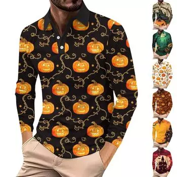 Мужская рубашка с длинными рукавами и воротником на пуговицах, модный повседневный топ S красный