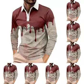 Мужская рубашка с длинными рукавами и воротником на пуговицах, модный повседневный топ XXL