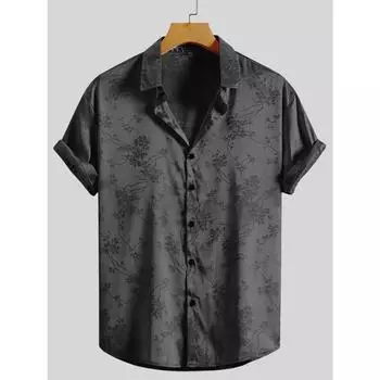 Мужская рубашка с коротким рукавом Гавайская мужская рубашка S
