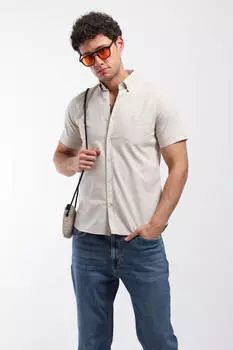 Мужская рубашка с коротким рукавом и карманами Stone
