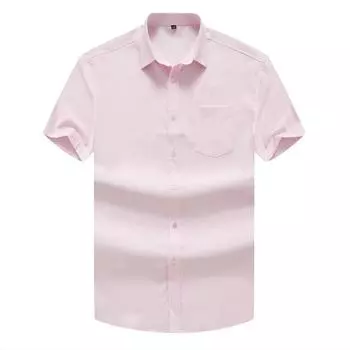 Мужская рубашка с коротким рукавом Мужская тонкая свободная рубашка 10XL/225 белый