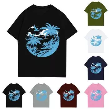 Мужская рубашка с воротником-стойкой и коротким рукавом, свободная рубашка для отдыха и отдыха, мужская L армия зеленый