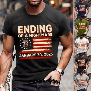 Мужская рубашка с воротником-стойкой и коротким рукавом, свободная рубашка для отдыха и отдыха, мужская M