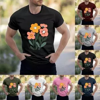 Мужская рубашка с воротником-стойкой и коротким рукавом, свободная рубашка для отдыха и отдыха, мужская M