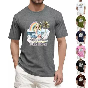 Мужская рубашка с воротником-стойкой и коротким рукавом, свободная рубашка для отдыха и отдыха, мужская XXL винный