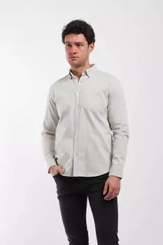 Мужская рубашка стандартного кроя с длинным рукавом Stone