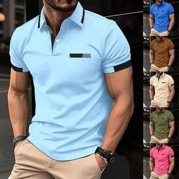 Мужская рубашка Суперлегкая повседневная мужская одежда с коротким рукавом L армия зеленый