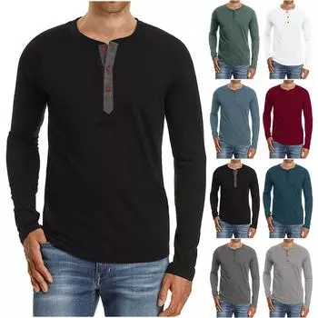 Мужская рубашка свободного покроя, тяжелая футболка с длинным рукавом и производительностью