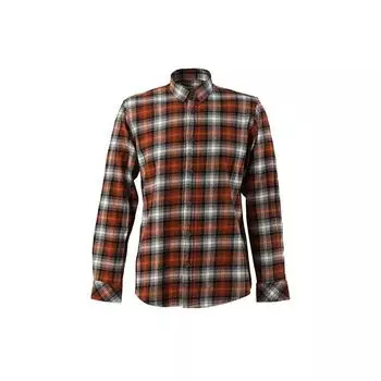 Мужская рубашка в клетку без карманов Плитка/Белая