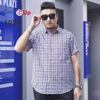 Мужская рубашка в клетку с коротким рукавом Cozy Up L красный