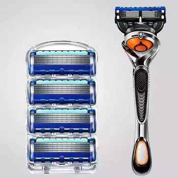 Мужская ручная бритва с пятью лезвиями и черным держателем Default Model