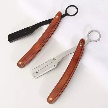 Мужская ручная складная бритва для волос, держатель лезвия для бритья бровей box-packed серебряный