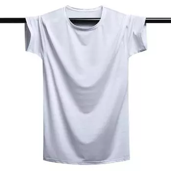 Мужская сетчатая футболка из ледяного шелка большого размера 8XL 9XL, летние дышащие топы с короткими рукавами, мужская быстросохнущая футболка, футболка для бега, футболка 9XL белый