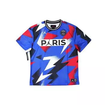 Мужская сетчатая футболка с короткими рукавами Jordan Paris Saint-Germain, темно-синий BV2027-445 XXL