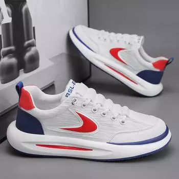 Мужская сетчатая повседневная обувь, летняя дышащая, универсальная спортивная обувь, низкие легкие кроссовки для бега для студентов 39