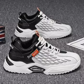 Мужская сетчатая спортивная обувь, модная, универсальная, дышащая, нескользящая, износостойкая, для бега, для путешествий на открытом воздухе, повседневная обувь 39 синий