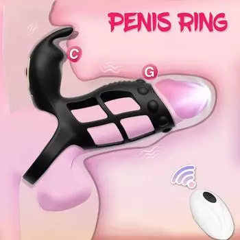 Мужская секс-игрушка Вибрация Кольцо для пениса Задержка эякуляции Кольцо для пениса Стимуляция точки G клитора Массаж мужского пениса Игрушка для пар
